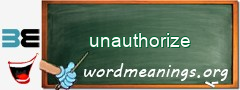 WordMeaning blackboard for unauthorize